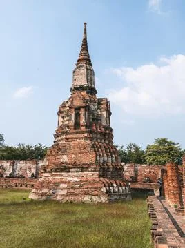 Wat Mahathat (Temple of the Great Relic) in Ayutthaya, Thailand. Stock Photos