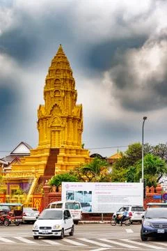 Wat Ounalom temple, Phnom Penh, Cambodia Stock-Fotos