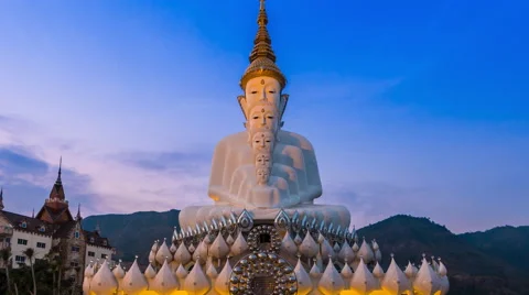 Wat Pha Sorn Kaew Temple Landmark Travel Place Of Phetchabun, Thailand Stock Footage 61967379