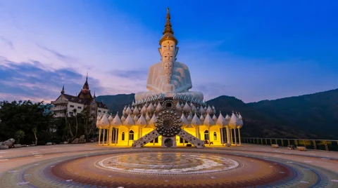 Wat Pha Sorn Kaew Temple Landmark Travel Place Of Phetchabun, Thailand Stock Footage 61967380