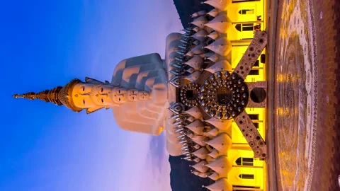 Wat Pha Sorn Kaew Temple Travel Place Of Phetchabun, Thailand (vertical screen) Stock Footage 153218113