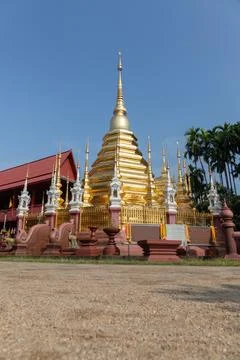 Wat Phan Tao is a Buddhist temple in Chiang Mai, northern Thailand. Stock Photos