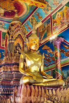 Wat Phnom temple. Phnom Penh Cambodia Stock Photos