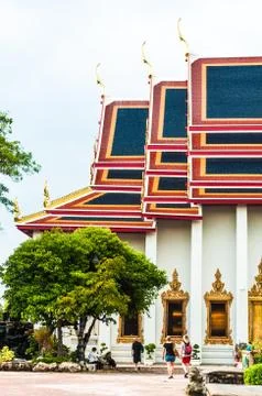 Wat Pho is a Buddhist temple in Phra Nakhon district, Bangkok. Stock Photos