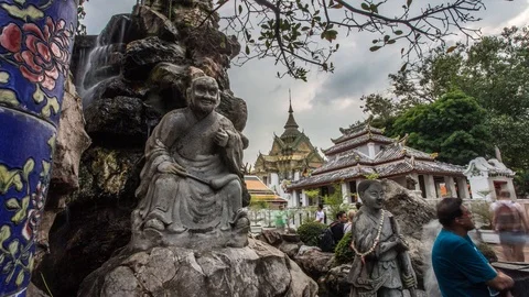 Wat Pho Courtyard Video stock 88198810