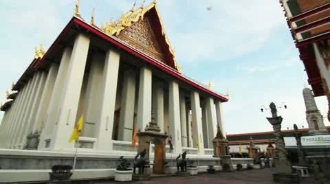 Wat Pho Temple Stock Footage 21207902