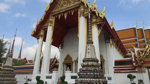 Wat Pho temple shot Stock Footage 129937513