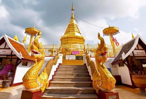 Wat phra that doi kham Stock Photos