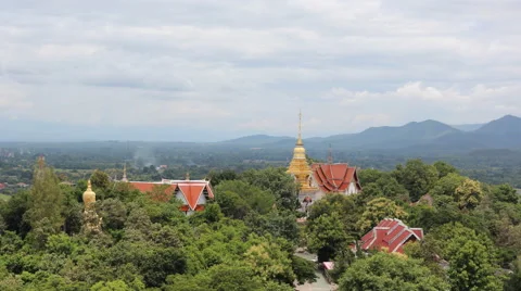 Wat Phra that Doi Saket temples in Chiangmai,Thailand Stock Footage 65908291