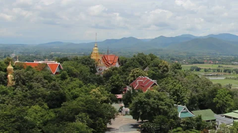 Wat Phra that Doi Saket temples in Chiangmai,Thailand Stock Footage 65987989