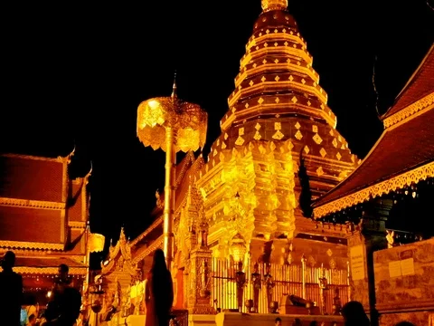 Wat Phra That Doi Suthep in Chiang Mai, Thailand. 库存影片 77348635