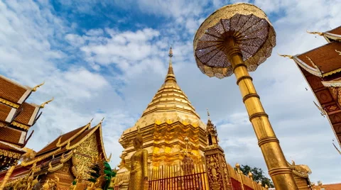 Wat Phra That Doi Suthep Famous Temple of Chiang Mai, Thailand Stock Footage 52446836
