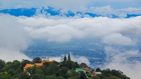 Wat Phra That Doi Suthep Famous Temple On Mountain Of ChaingMai, Thailand Stock Footage 65319724
