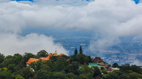 Wat Phra That Doi Suthep Famous Temple On Mountain Of ChaingMai, Thailand Stock Footage 65320684
