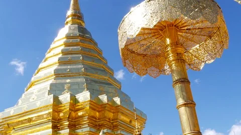Wat Phra That Doi Suthep Temple, Chiang Mai, Thailand Stock Footage 74684060