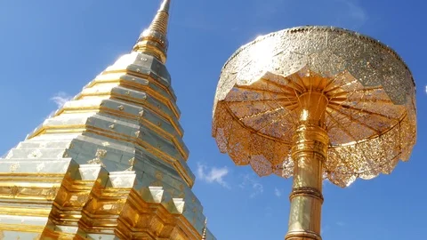 Wat Phra That Doi Suthep Temple, Chiang Mai, Thailand Stock Footage 74684063