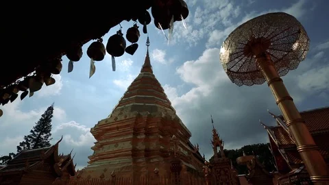 Wat Phra That Doi Suthep Temple, Chiang Mai, Thailand. Stock Footage 97150426