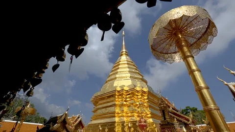 Wat Phra That Doi Suthep Temple, Chiang Mai, Thailand. Video stock 97150436