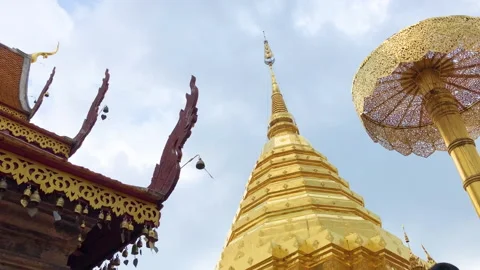 Wat Phra That Doi Suthep temple in Chiangmai, Thailand. Stock Footage 169791917