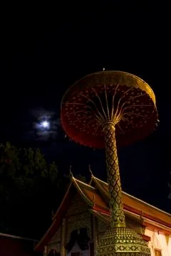Wat phra that hariphuncha Stock Photos