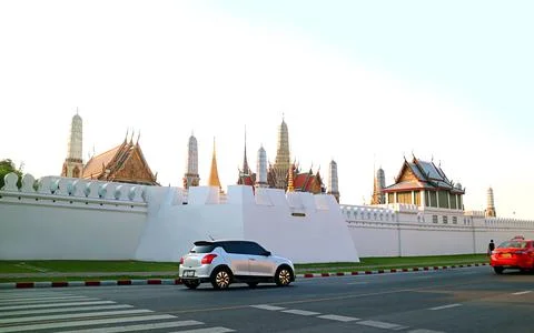 Wat Phra Kaeo Complex or Temple of the Emerald Buddha, Bangkok, Thailand Stock Photos