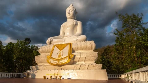 Wat Phra That Mae Yen Big Buddha Pai Meditation Stock Footage 109147077