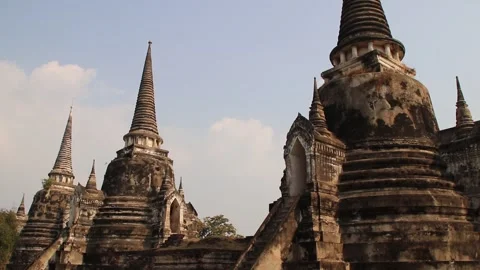 Wat Phra Si Sanphet in Ayutthaya, Thailand Stock Footage 306253653