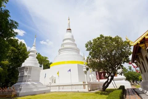 Wat Phra Singh temple in Thailand Stock Photos