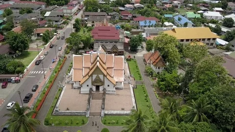 Wat Phumin is a unique thai traditional Temple of Nan province ,Thailand Stock Footage 79045402