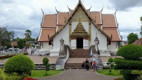 Wat Phumin is a unique thai traditional Temple of Nan province ,Thailand Stock Footage 79045406