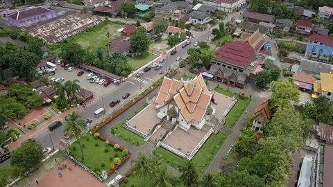 Wat Phumin is a unique thai traditional Temple of Nan province ,Thailand Stock Footage 79045486