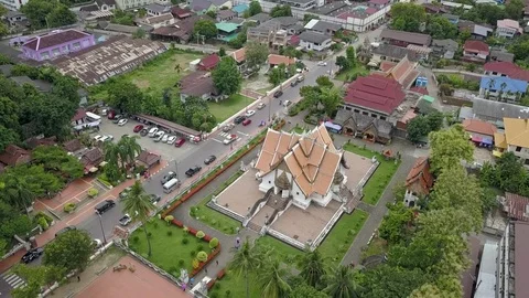 Wat Phumin is a unique thai traditional Temple of Nan province ,Thailand Stock Footage 79045502