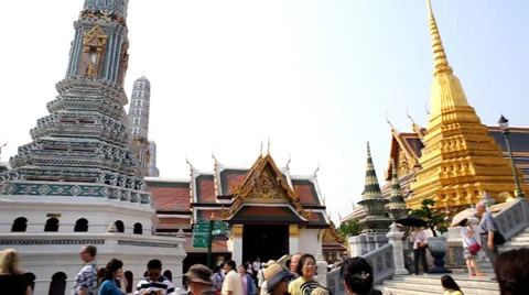 Wat pra kaew Grand palace bangkok Stock Footage 36333048