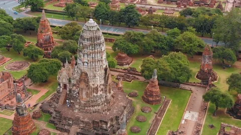Wat Ratchaburana buddhist temple Video stock 106402013