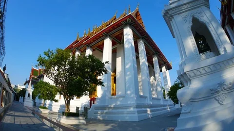 Wat Ratchanatda in Bangkok Stock-Footage 75445668