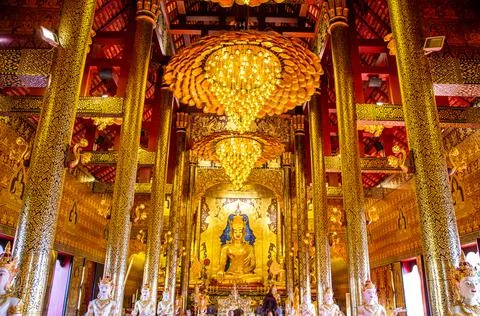 Wat Saeng Kaeo Phothiyan temple in Chiang Rai, Thailand Stock Photos