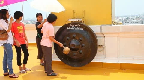 Wat saket temple Stock Footage 11820452