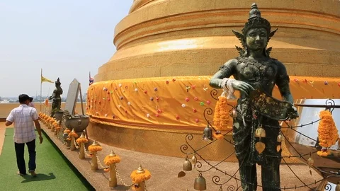 Wat Saket Temple Stock Footage 103433924