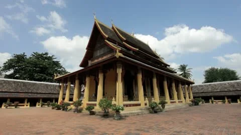 Wat Si Saket, Vientiane, Laos Stock Footage