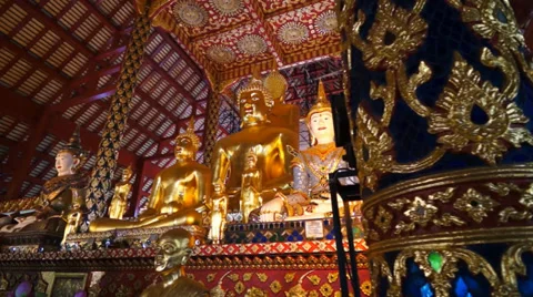 Wat Suan Dok Buddha image Stock Footage 37841416