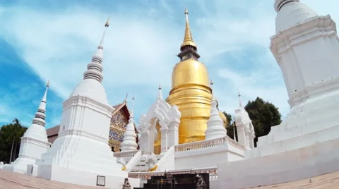 Wat Suan Dok Temple Of Chiang Mai, Thailand Stock Footage 64765366