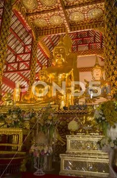 Wat Suan Dok Temple in Chiang Mai, Thailand Stock Photos