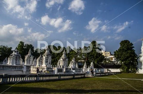 Wat Suan Dok Temple in Chiang Mai, Thailand Stock Photos
