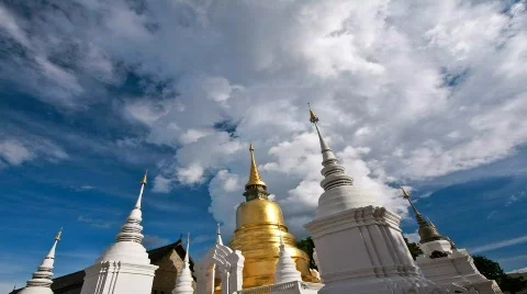 Wat suan dok temple Stock Footage 509327