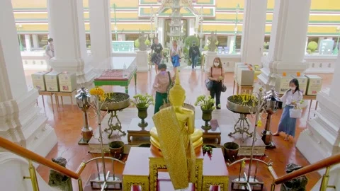 Wat Suthat Small Buddha 2, Bangkok Thailand Video stock 233321802