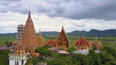 Wat Tham Seu Buddhist Temple,The Big Buddha Kanchanaburi Stock Footage 78268401