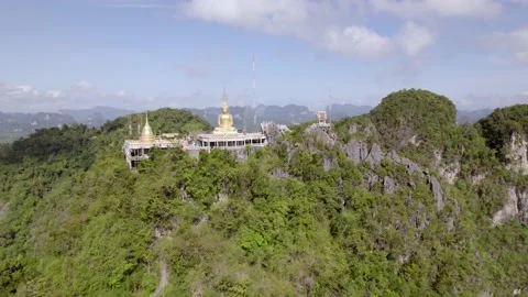 Wat Tham Suea Buddhist temple, Tiger cave. Video stock 195285099