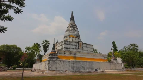 Wat Thung Yang, Ancient buddha temple. Lae district, Uttaradit, Thailand Stock Footage 49942848