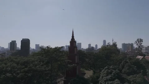 Wat tower thingy orbit Stock Footage 298170288