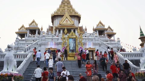 Wat Traimit Chinatown Temple Stock Footage 103542192